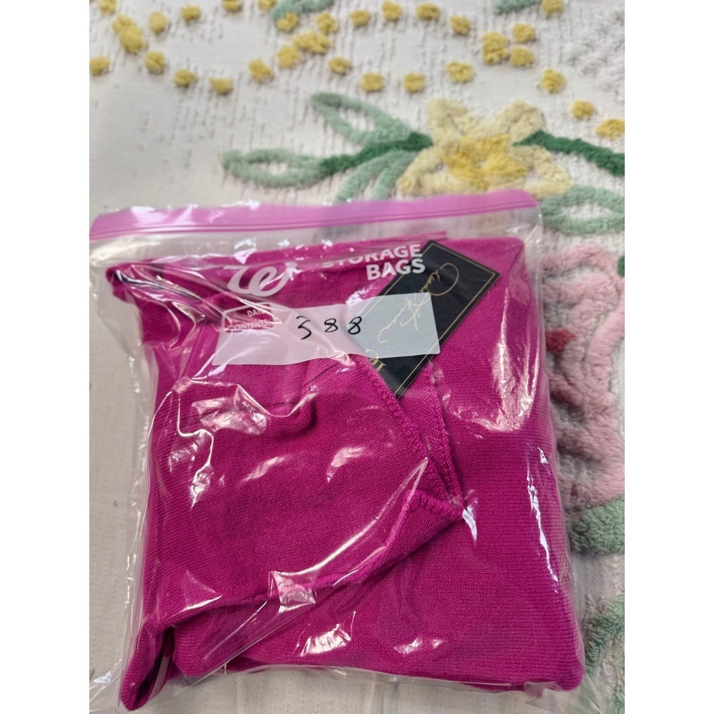 DG2 Diane Gilman Pink Asymmetrical Turtleneck Sweater Womens Small NWT Fuchsia - Picture 10 of 10